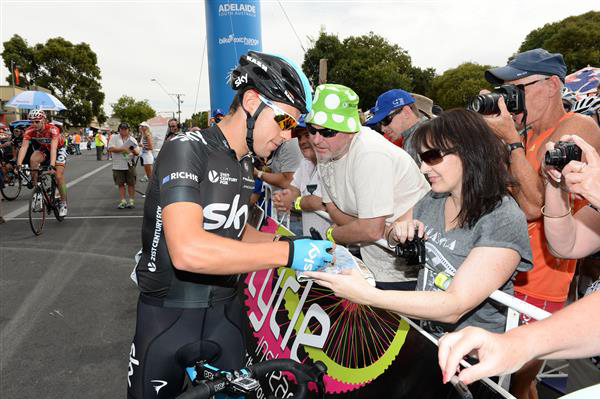 richie Porte signs an autograph